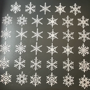 Ornements de Noël en plastique imprimés en 3D, décorations flocons de neige, jouets de pays des merveilles d'hiver, décorations de festival, jouets fantaisie et gadgets - Product Image 2