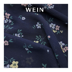 WI-B05 bán buôn thoáng khí mềm Hoa <span class=keywords><strong>Crinkle</strong></span> voan vải in kỹ thuật số thanh lịch ít hoa vải cho phụ nữ ăn mặc Vải - Product Image 4