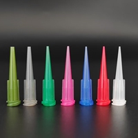 Aiguilles de distribution coniques anti-colmatage TT, embouts de distribution en plastique souple PP avec code couleur pour colle à haute viscosité 14G-27G