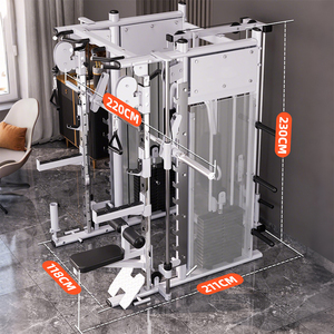 Sistema de Gimnasio Comercial y Doméstico, Estación de Entrenamiento Multifuncional, Máquina Smith con Cable Cruzado y Polea Alta para Entrenamiento de Fuerza - Product Image 2