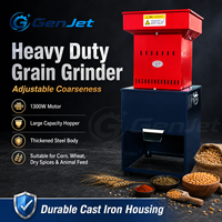 Penggiling Biji-bijian Listrik 1300W Motor Tembaga Berdaya Tinggi Mesin Penggiling Jagung Gandum Rempah Kering Unit Pengolahan Pakan Ternak