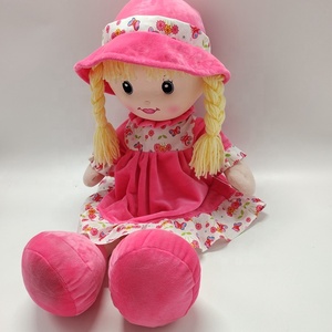 Muñeco de peluche rosa personalizado para niñas, regalos suaves para niños, Mini modelo de dibujos animados de juguete con ropa de tela, juguete de trapo de bebé relleno - Product Image 2