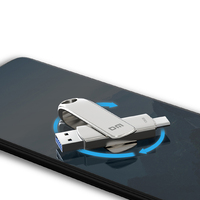 Clé USB OTG 2-en-1 Type C avec interface 3.0, pivotante, neuve, pour PC