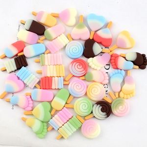 Ciondoli all'ingrosso in resina per gelato con cuore di Design carino custodia per telefono decorazioni artigianali - Product Image 3