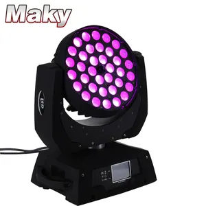 36X10W Led Lampu Beam Moving Head Zoom Lampu Led Moving Head Wash untuk Dijual