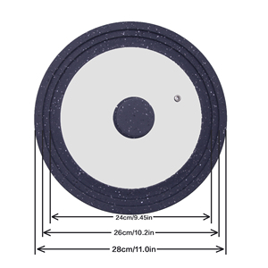 Coperchio pentola, coperchio pentola, universale, <span class=keywords><strong>silicone</strong></span>, vetro temperato, sostituzione <span class=keywords><strong>coperchi</strong></span> multiuso per alluminio acciaio inossidabile Cookwa 4mm - Product Image 3