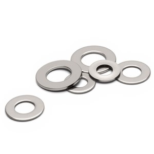 Arandela Plana de Acero Inoxidable Ff 304, M3 M4 M5 M6 M8 M10 M12, Estándar Nacional, Acabado Plateado - Product Image 1