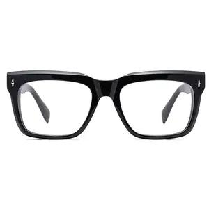 Vente en gros de lunettes design Lunettes de mode Monture optique en acétate unisexe Monture de lunettes pour hommes