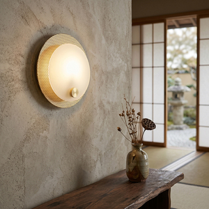 Round Solid Brass Alabaster <b>Wall</b> Lamp Natural Spanish Stone Gold Mesh Nordic Luxury <b>Sconce</b> Bedside Living Room Hotel Designer - Product Image 3