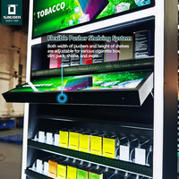 Rak Display Rokok Toko Rantai Supermarket, Stand Display Tembakau, Display Rokok dengan Kotak Lampu, Showcase Toko Rokok