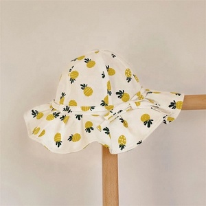Niños Infant Toddler Panama Beach Cap Cute Summer Baby Girl Bucket Hat Print Outdoor Bowknot Kids Girl Sun Hat - Product Image 6
