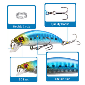 Leurre Minnow XY-26 5,6 cm 5 g, appât artificiel coulant pour la pêche au carpe crucian en eau douce, matériau ABS - Product Image 4