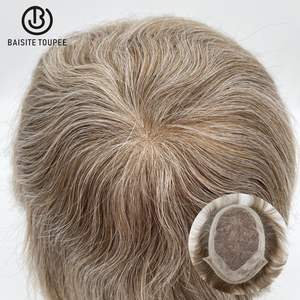 Rambut Palsu Pria Pirang Asli India untuk Pria dengan Lace Frontal - Product Image 1