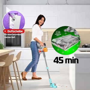 Aspirateur sans fil, batterie détachable, écran d'affichage intelligent, brosse anti-emmêlement, autonomie de 60 minutes, <span class=keywords><strong>Orange</strong></span> - Product Image 3