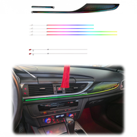 Lampe d'ambiance LED pour Audi A6 C7 2012-2018, amélioration de l'éclairage intérieur de la voiture, bande de garniture en fibre de carbone