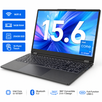 Laptop Layar Sentuh 2-in-1 15.6 Inci Intel Core I3-10100Y RAM 16GB SSD 256GB WiFi 6 Notebook Bisnis Baru AS