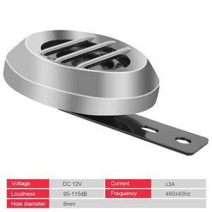 Haut-parleurs ronds étanches pour <span class=keywords><strong>Scooter</strong></span>, cyclomoteur, Dirt Bike, ATV, klaxon universel 12V, Kit de klaxon électrique pour moto 1.5A 105db - Product Image 6
