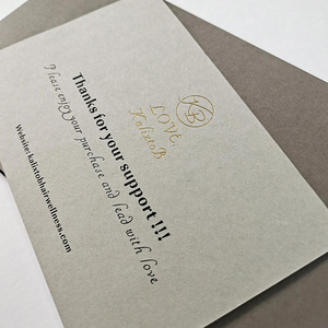 <span class=keywords><strong>Carte</strong></span> postale de remerciement en papier épais personnalisé de luxe de 800g avec <span class=keywords><strong>carte</strong></span> d'impression couleur avec logo en aluminium - Product Image 2