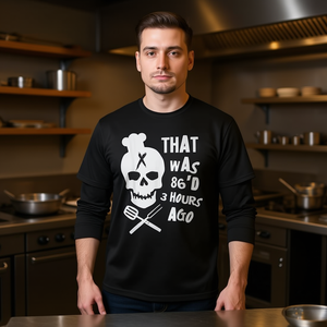 T-shirt a maniche lunghe con grafica Line Cook Chef 86'D Cooking Restaurant - Product Image 4