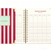 Agenda personnalisé 2027, couverture rigide à double spirale, carnet rayé, agenda personnalisé avec dorure à chaud, cadeau