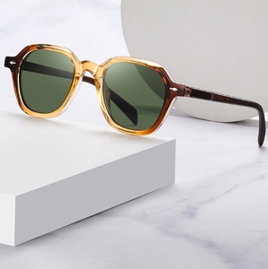 New Fashionable Retro UV400 Sunglasses <b>for</b> Men and Women Blue Frame Anti-Blue Same Plate Design - Product Image 1