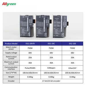 แรงดันไฟฟ้าต่ำ 48V19A 3000RPM 2.4N.m ชุดควบคุมมอเตอร์เซอร์โว 750W ชุดไดรเวอร์มอเตอร์เซอร์โว DC สำหรับเครื่องเจาะ - Product Image 2