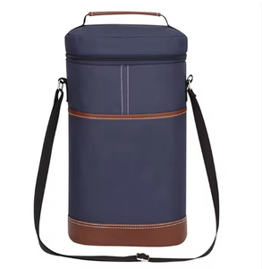 Travel 2 Bottle Wine Tote Carrier Leakproof & Insulated Padded Versatile Wine Cooler Bag - Product Image 2