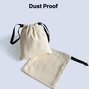 Muestra Gratuita de Bolsa de Lona Pequeña con Cordón, de Algodón Orgánico, Personalizable, para Joyería y Regalos - Product Image 4