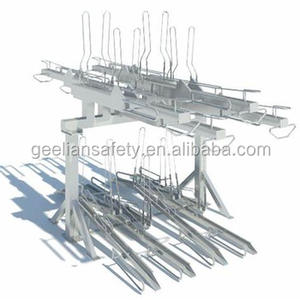 Australia-estante de bicicleta vertical al aire libre, superventas, soporte de bicicleta de dos capas, estante de bicicleta de 2 niveles con cerradura - Product Image 4