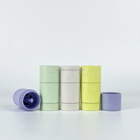 Contenant Vide de 25 ml pour Déodorant en Bâtonnet à Visser en Paille de Blé Biodégradable, avec Bouchon Vissant Hermétique, pour Lotion, Shampoing ou Antiperspirant