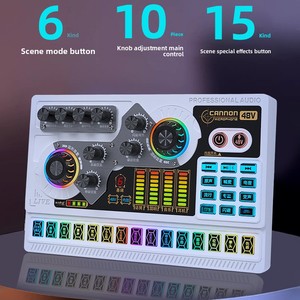 Tarjeta <span class=keywords><strong>de</strong></span> Sonido Profesional para Transmisión en Vivo con Iluminación RGB y <span class=keywords><strong>Cambiador</strong></span> <span class=keywords><strong>de</strong></span> Voz para Grabación <span class=keywords><strong>de</strong></span> Karaoke, Fabricada en Fábrica - Product Image 2