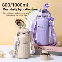Bouteille isotherme portable de haute qualité, grande capacité, écologique, pour voyage en extérieur, avec affichage de la température, maintien au chaud de 6 à 12 heures, couvercle en acier inoxydable