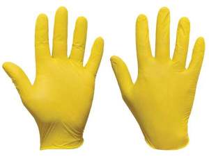 Guantes <span class=keywords><strong>de</strong></span> nitrilo amarillos personalizados al por mayor <span class=keywords><strong>de</strong></span> fábrica sin polvo 4,5G 5,0G 7,0G guantes <span class=keywords><strong>de</strong></span> examen <span class=keywords><strong>de</strong></span> eliminación <span class=keywords><strong>de</strong></span> tatuajes anticorte para uso alimentario - Product Image 4