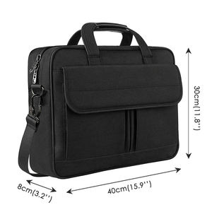 Maletín Mensajero para Portátil de 15.6 Pulgadas para Hombre, Maletín de Negocios Protector de Gran Capacidad con Múltiples Bolsillos para el Trabajo - Product Image 2