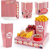DAMAI 12 ensembles de fournitures de fête sur le thème du cinéma, seaux à popcorn roses et rouges et plateaux à collations pour la décoration d'une fête d'anniversaire de fille