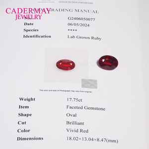 Cadermay Synthetic Ruby Loose Stones Oval Red Lab Created For Jewelry Making - Product Image 5