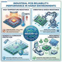 Carte de circuit imprimé industrielle personnalisée (PCB) et assemblée (PCBA) 1 à 20 couches, contrôleur de moteur servo PLC, fabricant OEM ODM, haute performance TG ENIG RoHS Lierxin