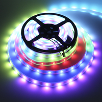 Bandeaux LED CS8812 DC12V 30 LED RGB IP20 adressables individuellement, double signal, 30, 60, 144 pixels, blanc, noir