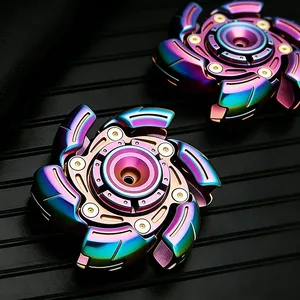 Divertente Fidget Spinner a Punta di Dito Open Armor, Giocattolo Antistress Multifunzione in Metallo CNC per Adulti (18+) e Persone con <span class=keywords><strong>Autismo</strong></span> - Product Image 5