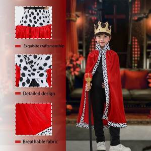 حفلة عيد الميلاد للأطفال تسمية زي الأمير الملك ومجموعة زي الملك صولجان الملك - Product Image 6