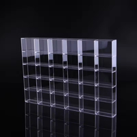Boîte de rangement pour bijoux en acrylique transparente professionnelle, matériau durable, mobile, étanche, classique, avec compartiments de bureau