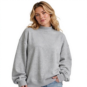 Sudadera de Invierno para Mujer, Estilo Holgado, Cuello Alto Simulado, Poliéster/Algodón de Primera Calidad, Ecológica, Transpirable, Anti-Pilling - Product Image 1