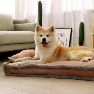 Top Sale Winter Warm Pet <b>Bed</b> Detachable Washable Faux Leather <b>Dog</b> Mat with Rabbit Fur Trim for Cats <b>Dogs</b> - Product Image 6