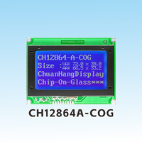 CH12864A-COG ChuanHangDisplay Modul LCD COG 3.0 Inci 128x64 dengan Lampu Latar LED, Kecerahan Dapat Diatur, Layar LCD 12864 SPI ST7567