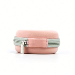 Étui pour écouteurs en EVA de forme ronde personnalisée, petit format, portable, pour voyage, pochette pour écouteurs en EVA rose, mignon, étui pour câble de chargeur USB en EVA - Product Image 4