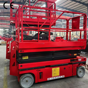 Elevador de tijera pequeño con orugas para terreno rugoso de 6m, elevador aéreo eléctrico de trabajo para hombre, elevador de plataforma sobre orugas - Product Image 6