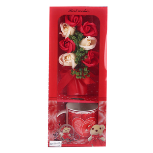 NOUVEAU Mug en céramique de 370 ml/12,5 oz pour la Saint-Valentin, cadeau TE AMO, mug à café en porcelaine fine, mug pour couple, cadeau de fleurs en savon avec boîte cadeau - Product Image 3