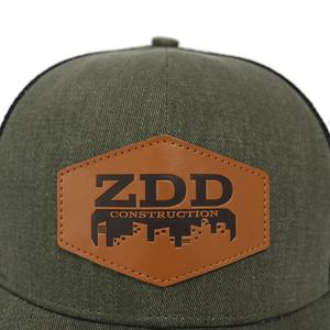 قبعات تراكر رجالية مخصصة بالجملة، قبعات قطنية مغسولة بتصميم عتيق ذات 6 ألواح مع شبكة وشعار مطبوع، موديل ريتشاردسون 112 - Product Image 6