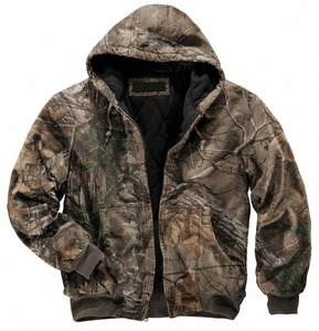 Hooded Factory Custom Heavy Duck Waxed Canvas Hooded Vintage Hoodie Cotton <strong>Fleece</strong> 350 Gsm Winter Zipper <strong>Work</strong> <strong>Jacket</strong> for Men - Product Image 5