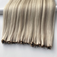 Haiyi Hair Double Drawn Premium Remy Genius Weft # Extensions de cheveux humains Balayage 613-18A pour femmes